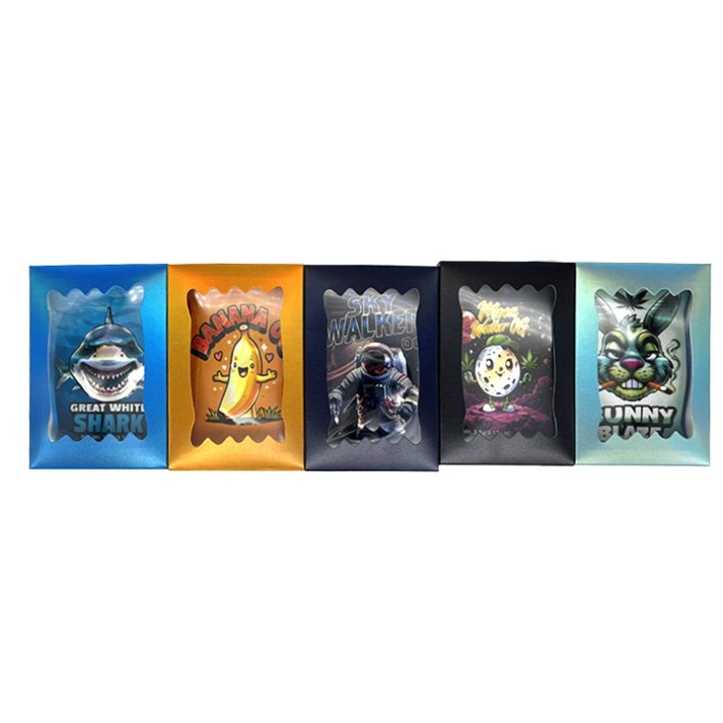 3.5g Die-Cut Wave-Edge Mylar Bag + Premium Display Box Set